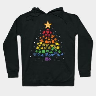 Christmas Tree pride Flag Hoodie